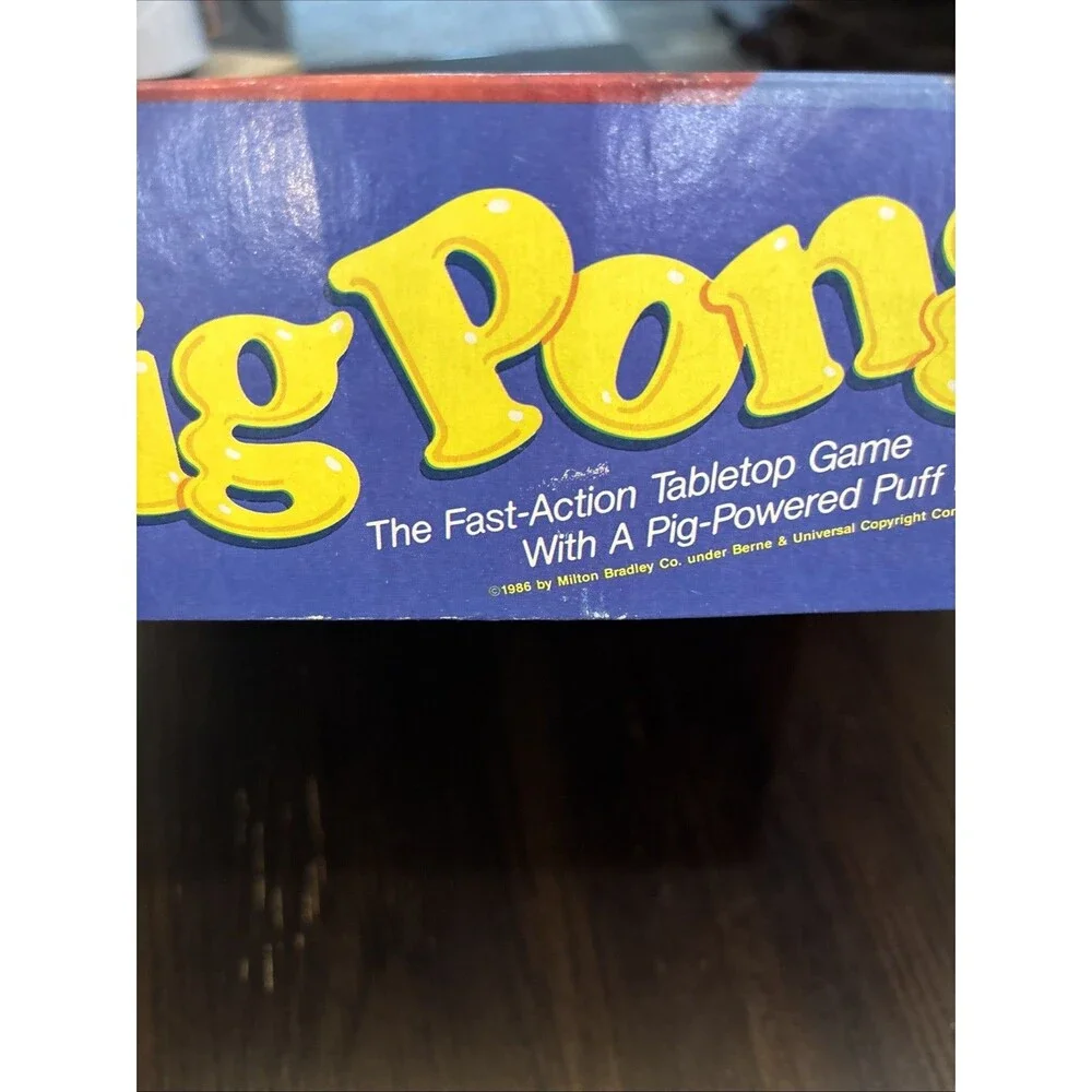 Pig Pong Game 1986 Milton Bradley Complete Puff Balls Vintage Tabletop